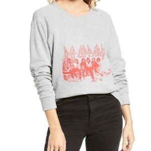 • Treasure & Bond • NWOT “ Def Leppard” Band Graphic Sweatshirt